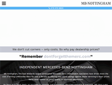 Tablet Screenshot of mbnottingham.co.uk